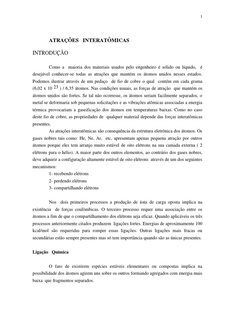 Ligaçoes Quimicas Pdf Ligação Química Semicondutores