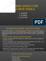 Reciprocating Type Machine Tools