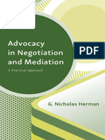 Advocacy in Negotiation and Mediation - A Practical Approach