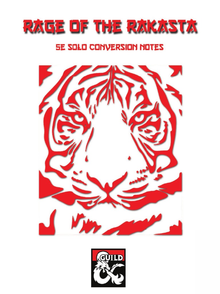 5E Solo Gamebooks - Rage of The Rakasta (5e Solo Conversion Notes ...