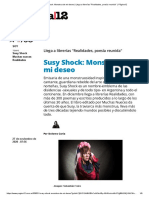 Susy Shock - Monstrua de Mi Deseo - Llega A Librerías - Realidades, Poesía Reunida - Página12