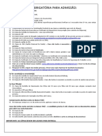 Relação de Documentos