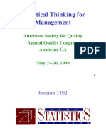 Statistical Thinking For Management