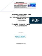 Plan de Trabajo de Plataformado