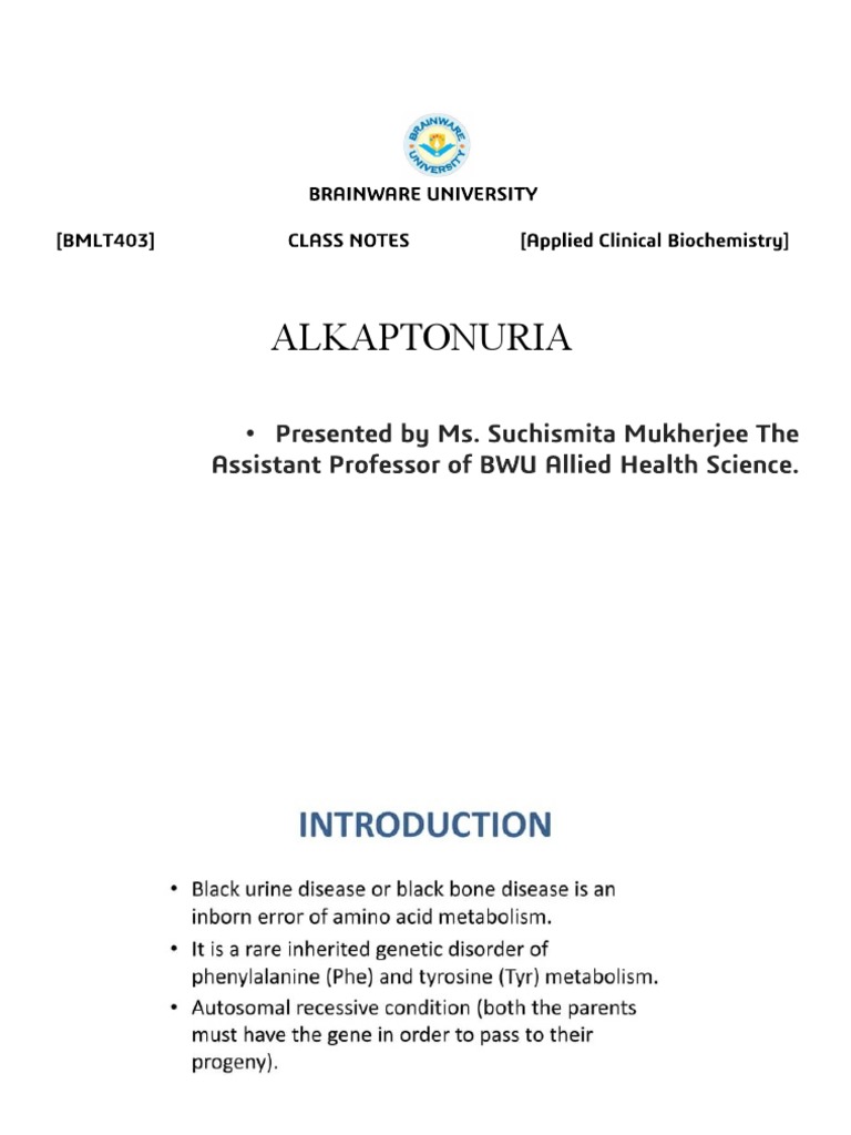 Alkaptonuria | PDF