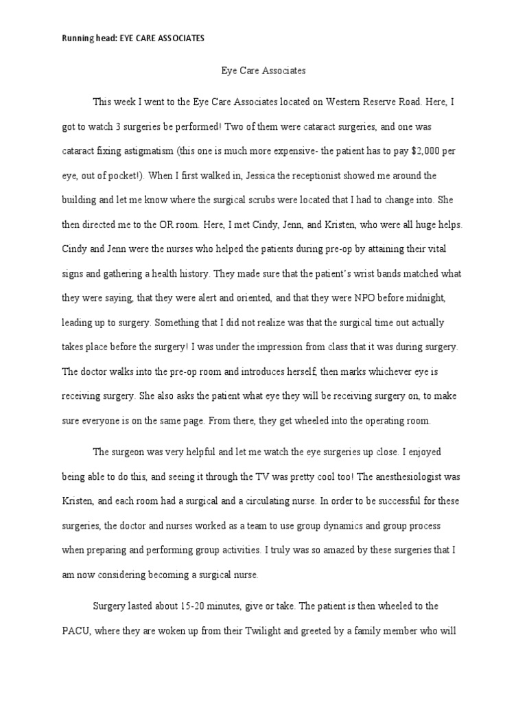 CommunityEye Care Associates PDF Surgery Health Sciences