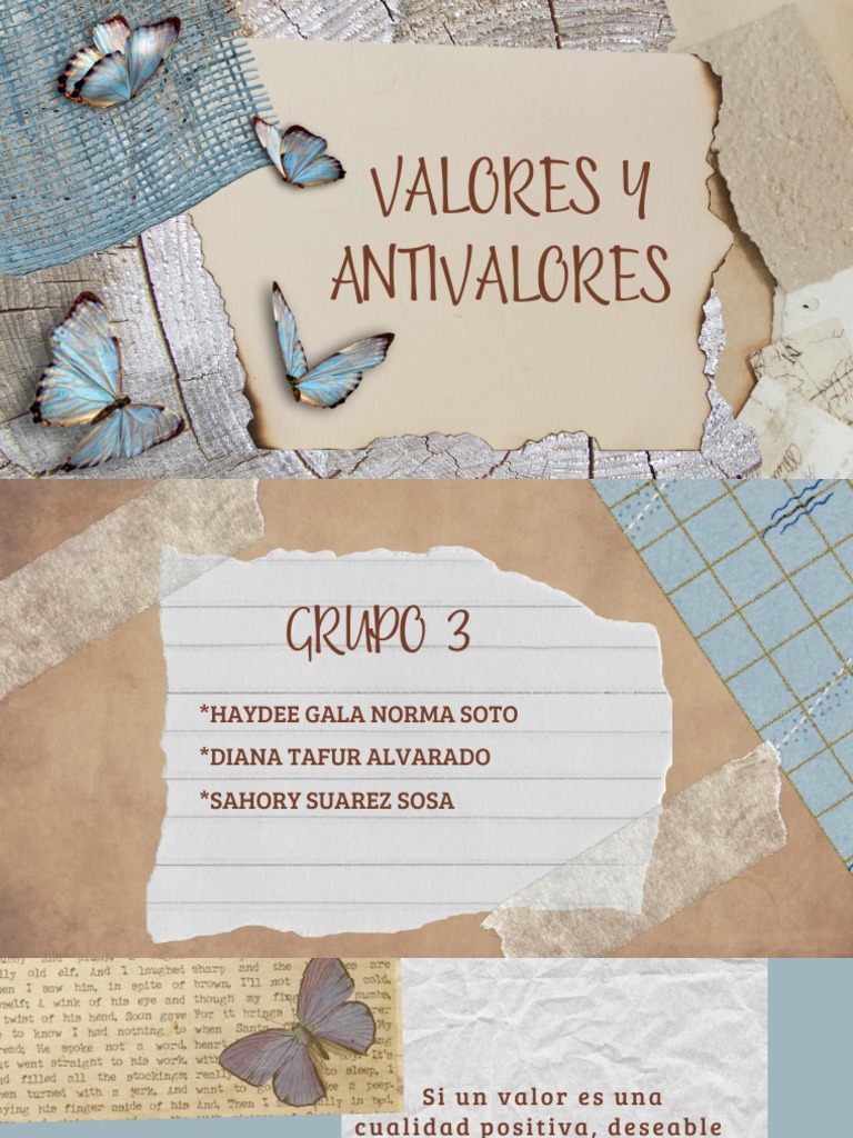 Antivalores y Valores | PDF