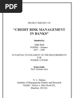 Credit Risk Management Risk Management Credit Risk