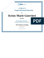 Tea Dyslexia Training Kristy Marie Guerrieri