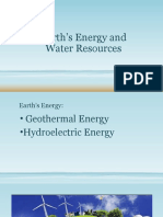 Earth's Energy and Water Resources