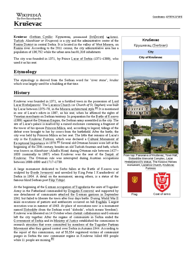 Kruševac PDF Serbia