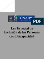 Ley Especial de Inclusión de Las Personas Con Discapacidad