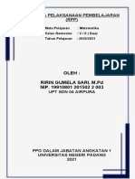 Rencana Pelaksanaan Pembelajaran Matematika Kls V