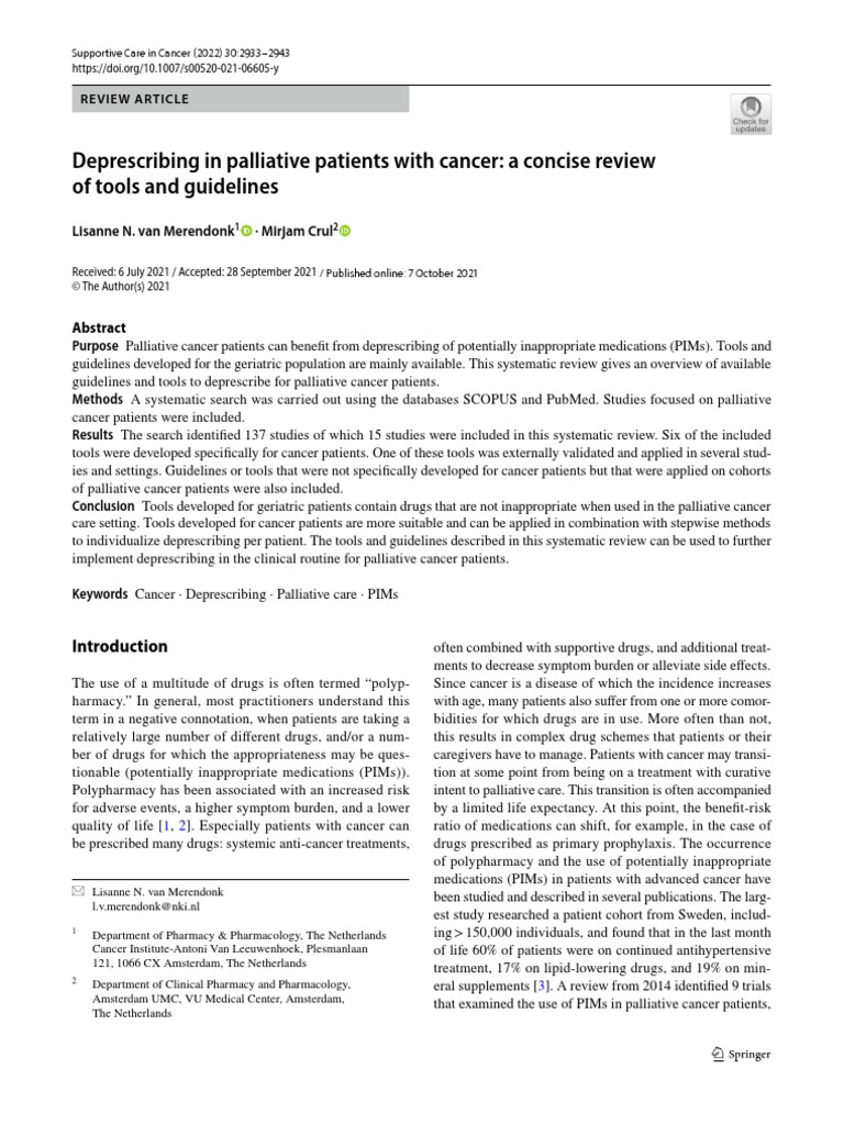 Describing in Cancer Patient - A Concise Review | PDF | Palliative Care ...