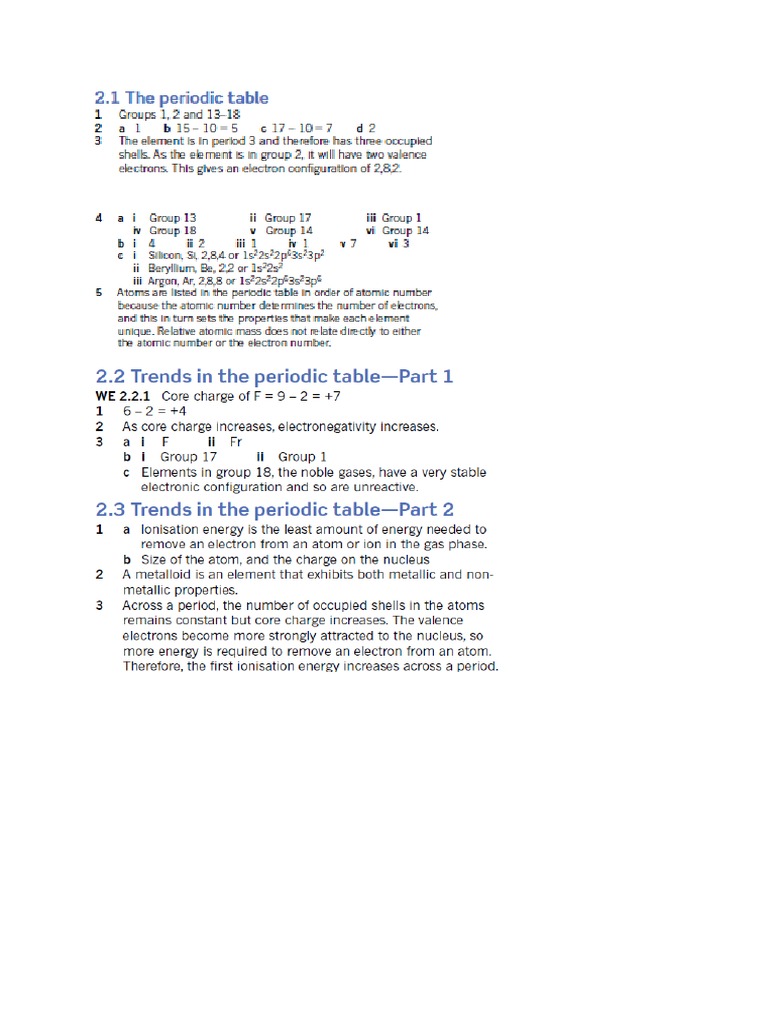 Periodic Trendsans | PDF