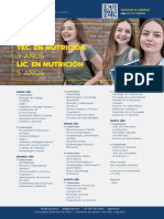 UAP Folleto Carreras A5 Licenciatura en Nutricion W