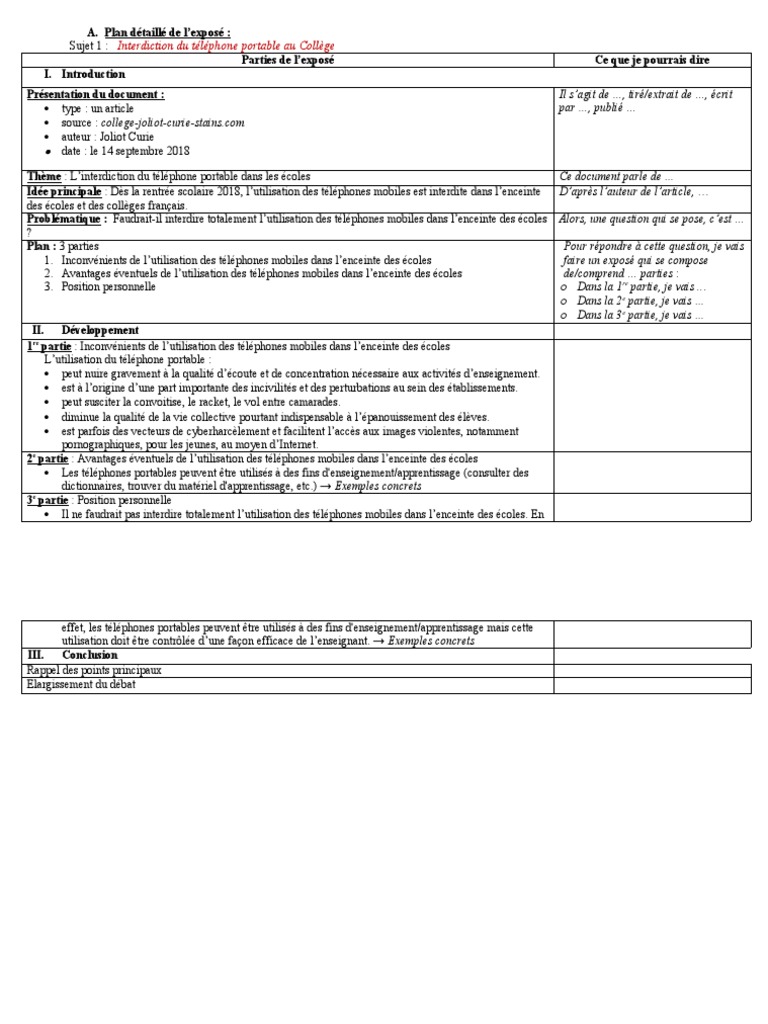 Interdiction du téléphone au collège | PDF | Téléphones portables