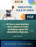 Descartes Rule of Sign