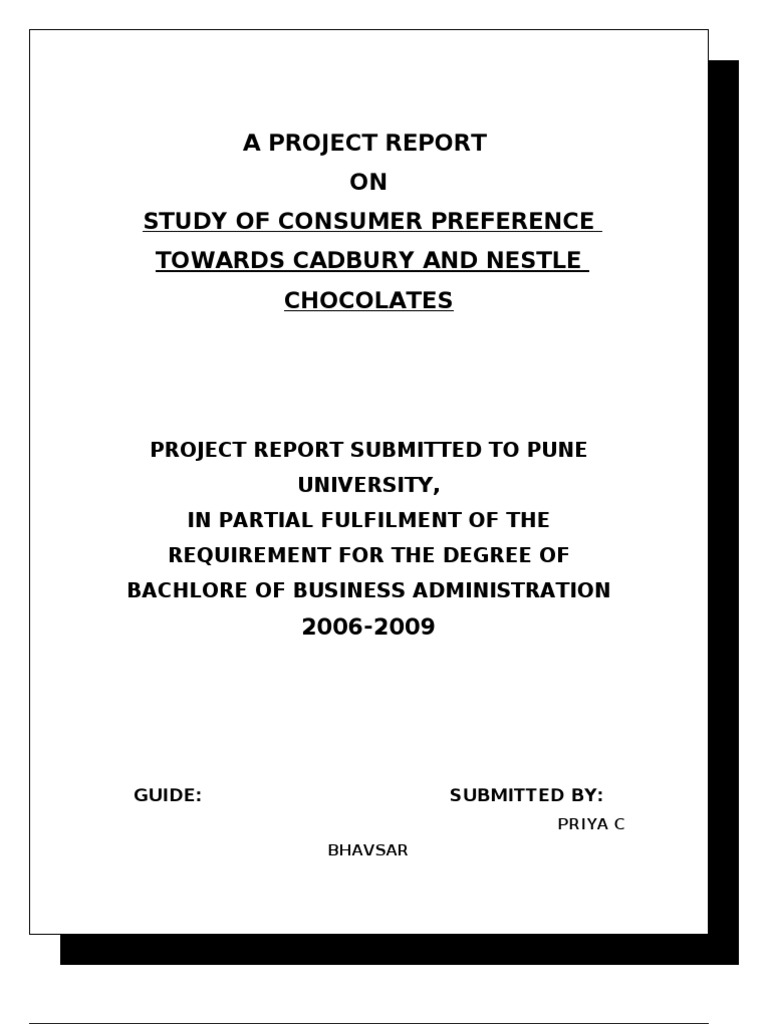 Consumer Preference for Cadbury vs Nestle | PDF | Chocolate | Brand