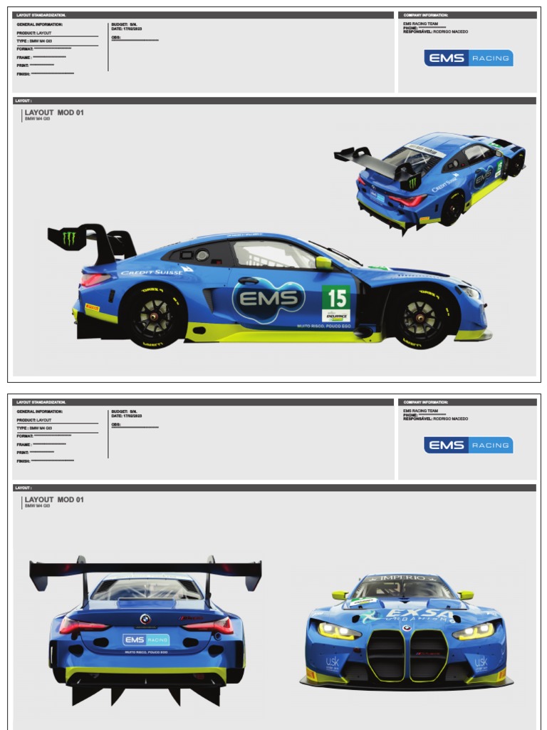 BMW M4 GT3 Layout Standardization | PDF | Technology & Engineering