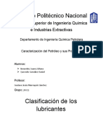 Clasificación de Los Lubricantes