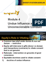 Equity Module 4 Slides - Undue Influence and Unconscionable Conduct Rev C