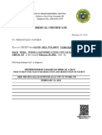 Jose B. Lingad Memorial Hospital Medical Certificate