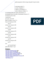 Python programs to calculate average, grade, EMI, tax, largest & smallest numbers