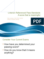 Criterion Referenced Pass Score July 09