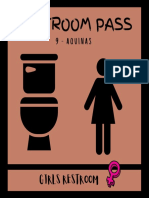 Restroom Pass 9 - Aquinas (40 × 40 cm)