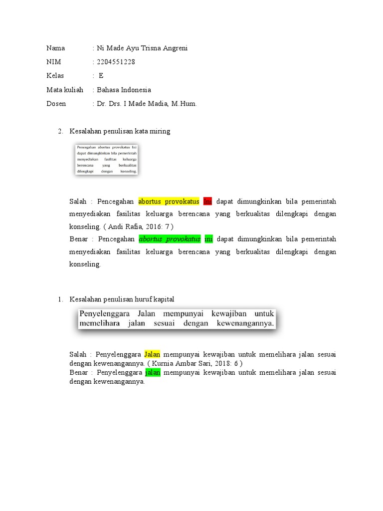 Tugas Bahasa Indonesia | PDF