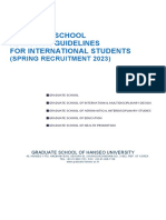 2023 Spring Recruitment Admission Guidelines