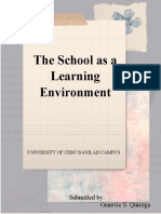 The School As A Learning Environment.
