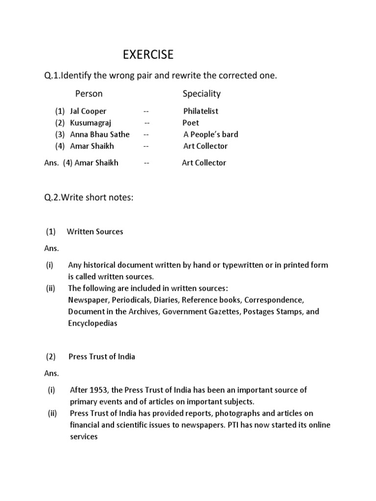 History L. 1 Question Answers | PDF | Postage Stamp | Museum