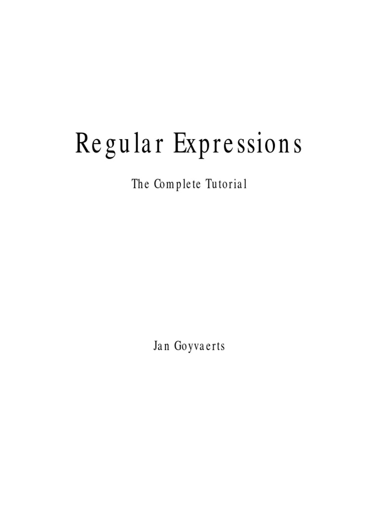 Regular Expressions | PDF | Regular Expression | Software Engineering