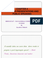 CHAPTER 4 – BUSINESS PRESENTATIONS AND PUBLIC SPEAKING