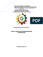 03.6 PROGRAMA CURSO FORMACIÓN DE EMPRENDEDORES COOPERATIVOS (20 HRS)