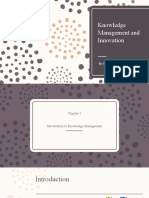 Chapter 1 - Knowledge Managment and Innovation