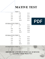 Summative Tests Review