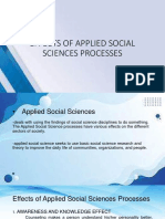 Effects of Applied Social Sciences Processes