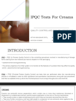 IPQC Tests For Creams