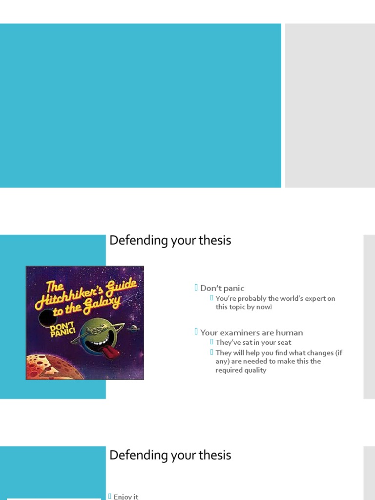 Thesis Defense Tips for PhD Students | PDF | Thesis | Methodology
