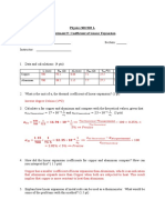 Coefficient of Linear Expansion