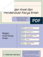 Bagian Awal Dan Pendahuluan Karya Ilmiah