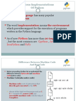 Popular Python Implementations Like CPython, Jython & PyPy