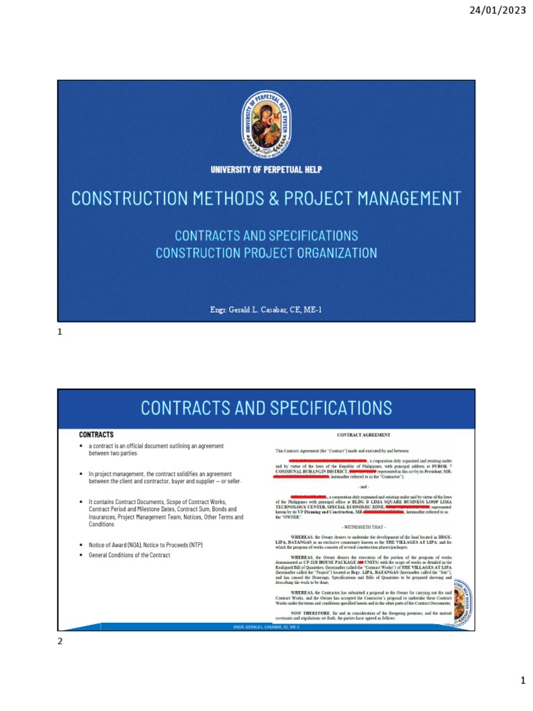 Contracts and Specifications | Download Free PDF | Project Management ...