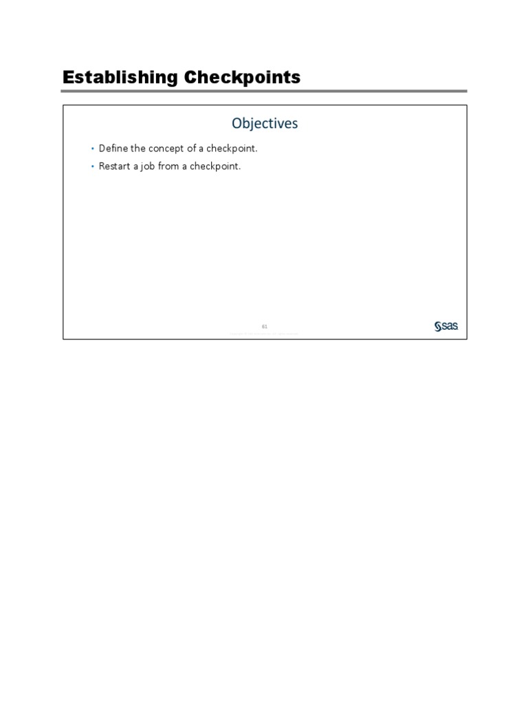 Establishing Checkpoints PDF Computing Software
