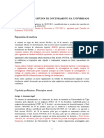 Regulamento de Estudos de Doutoramento Da Universidade de Vigo