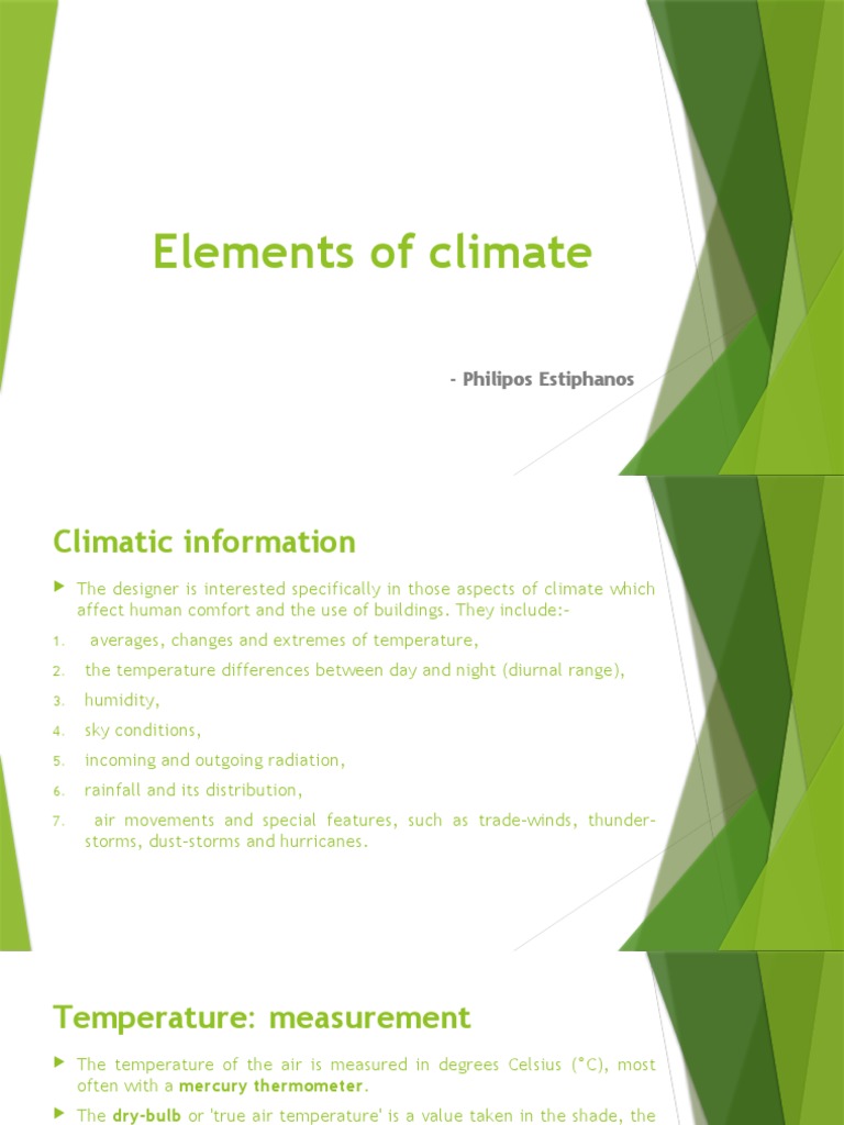 Elements of Climate | PDF | Humidity | Water Vapor