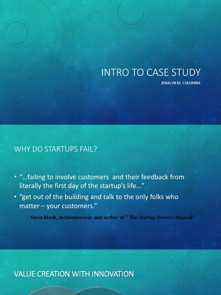 CASE STUDIES PDF Startup Company Small Business & Entrepreneurs